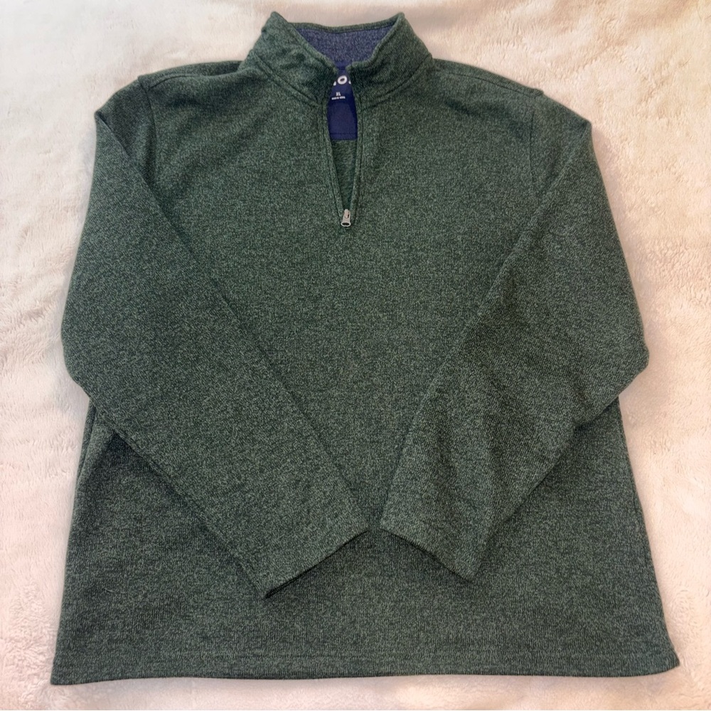 Men's Green Half-Zip Sweater